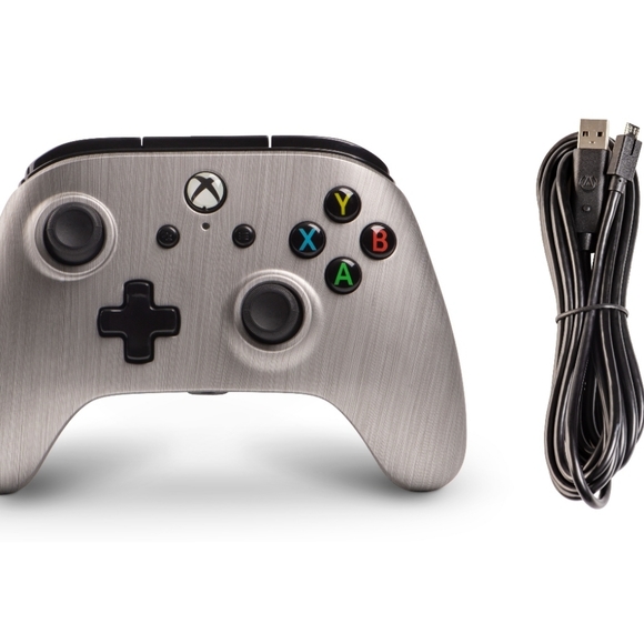 PowerA Enhanced Wired Controller for Xbox One and Windows 10 Brushed Aluminum - Picture 14 of 16